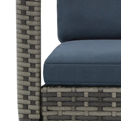 Tuinschommelstoel Poly Rattan Antraciet
