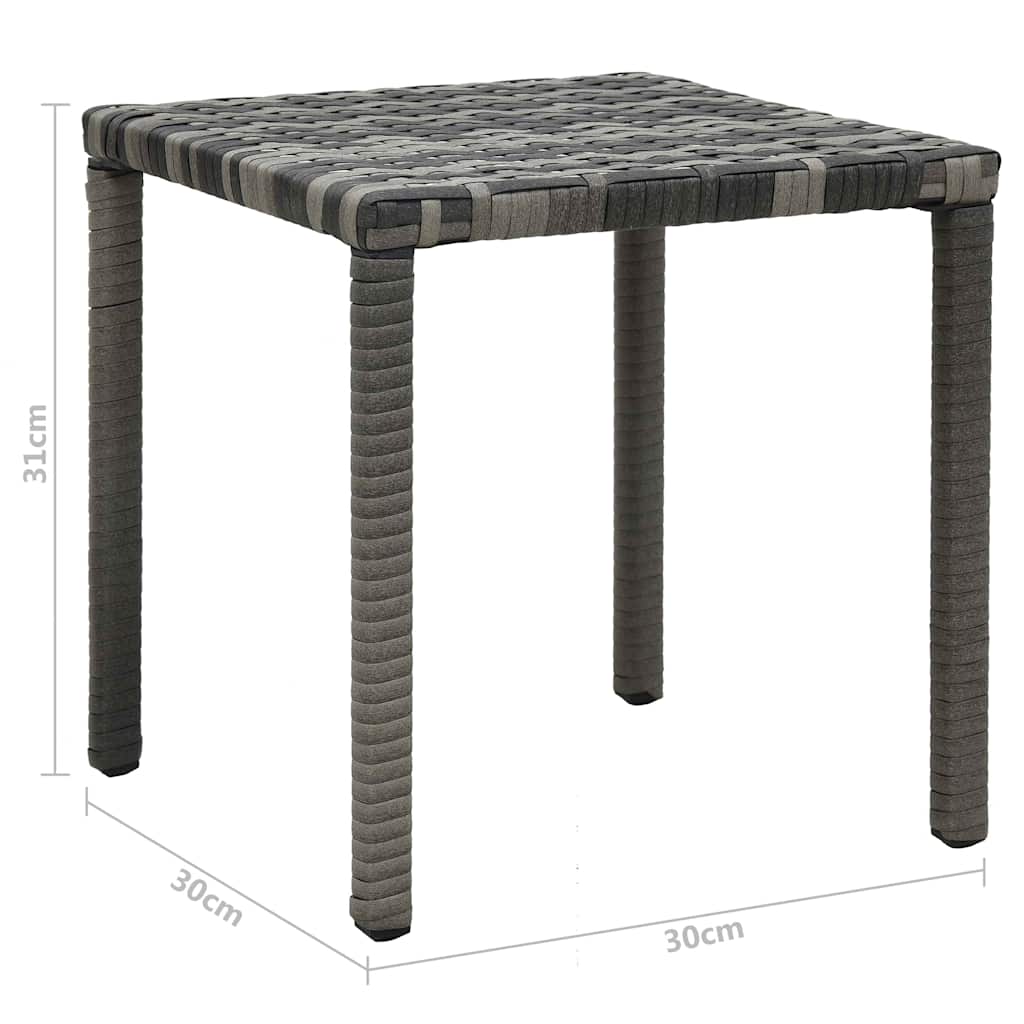 Ligbedden met tafel poly rattan antraciet
