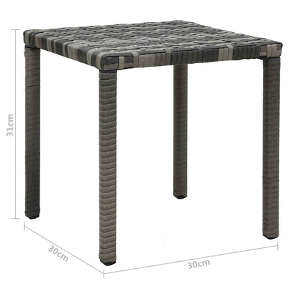 Ligbedden met tafel poly rattan antraciet