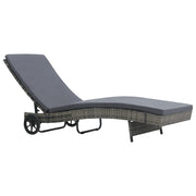 Ligbed poly rattan 199x60x37 cm antraciet