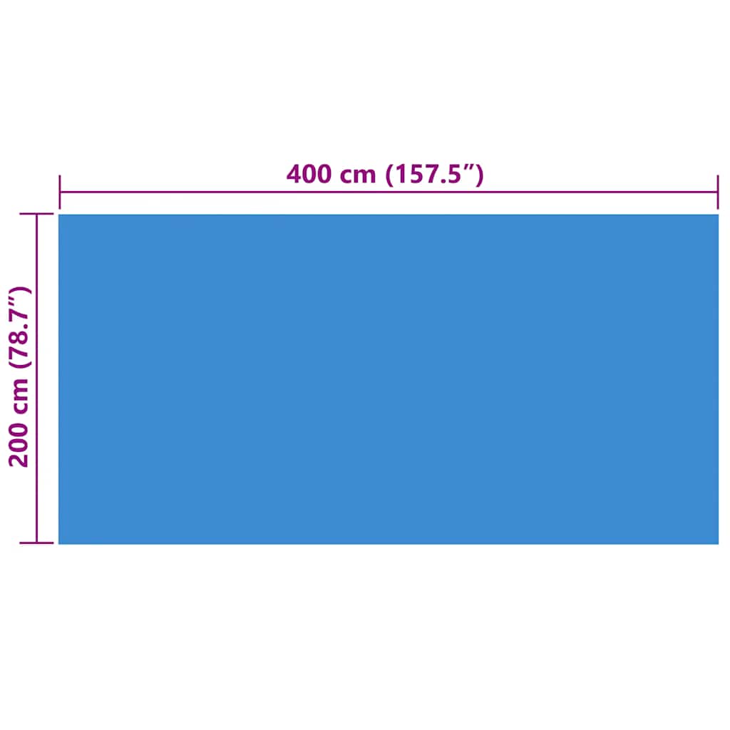 Zwembadhoes Pe 400 x 200 cm Blauw