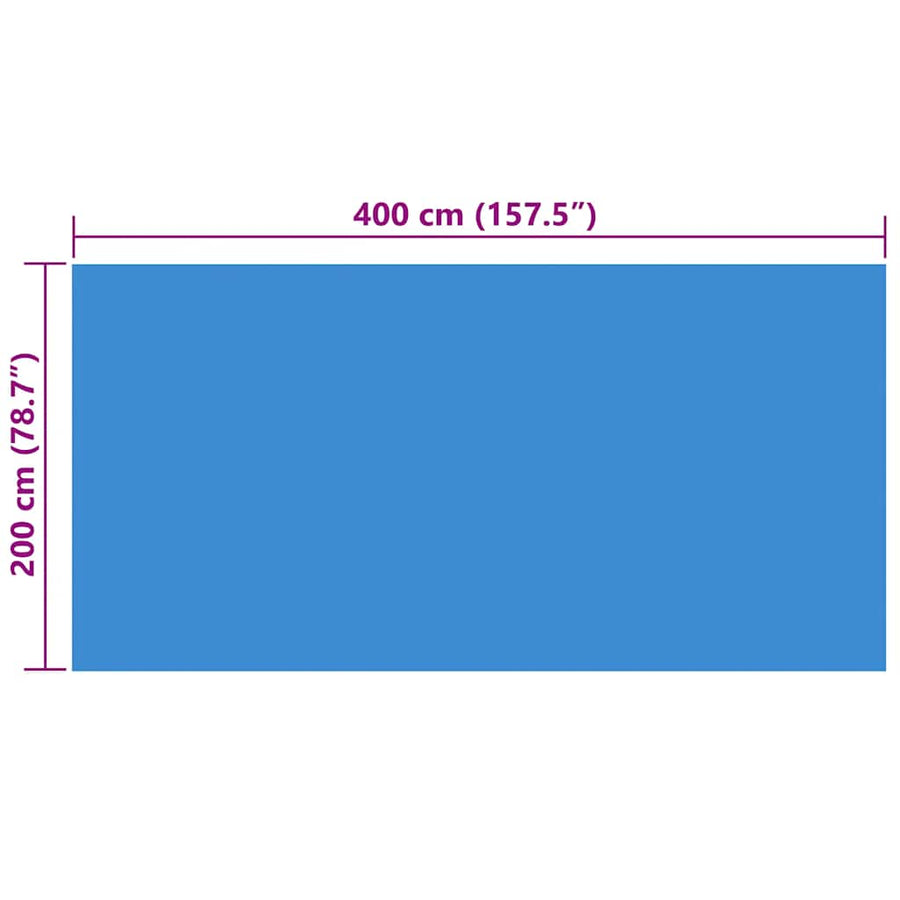 Zwembadhoes Pe 400 x 200 cm Blauw