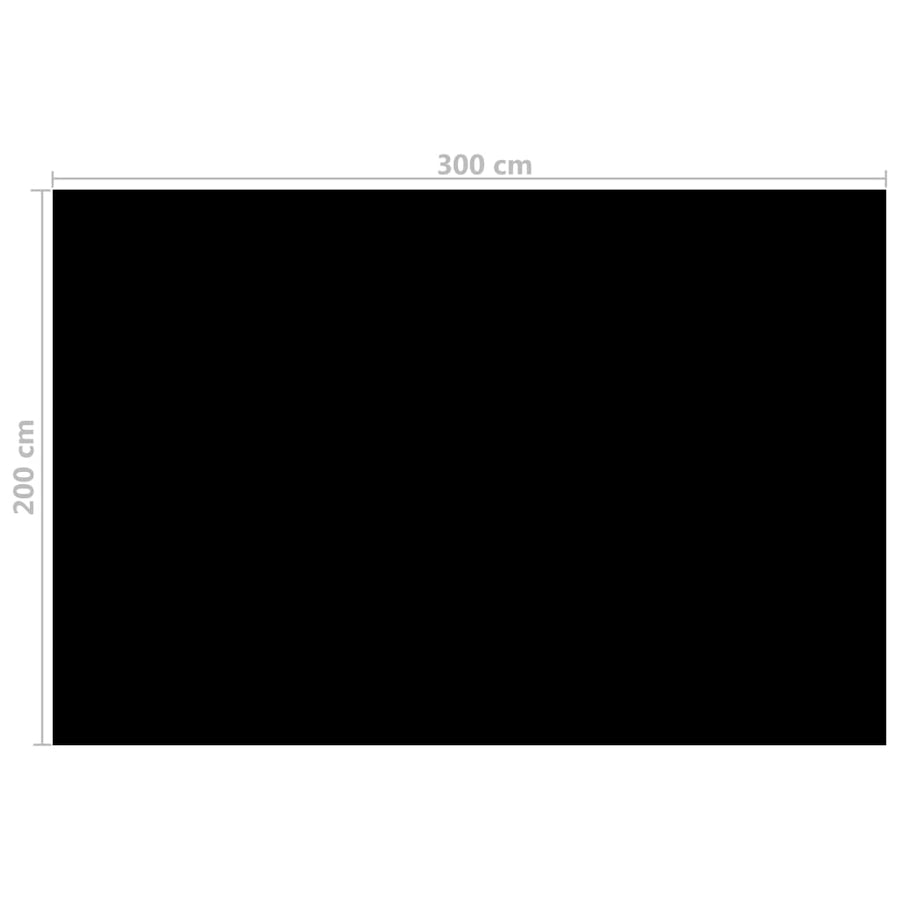 Zwembadhoes 300x200 cm PE zwart 300 x 200 cm Zwart