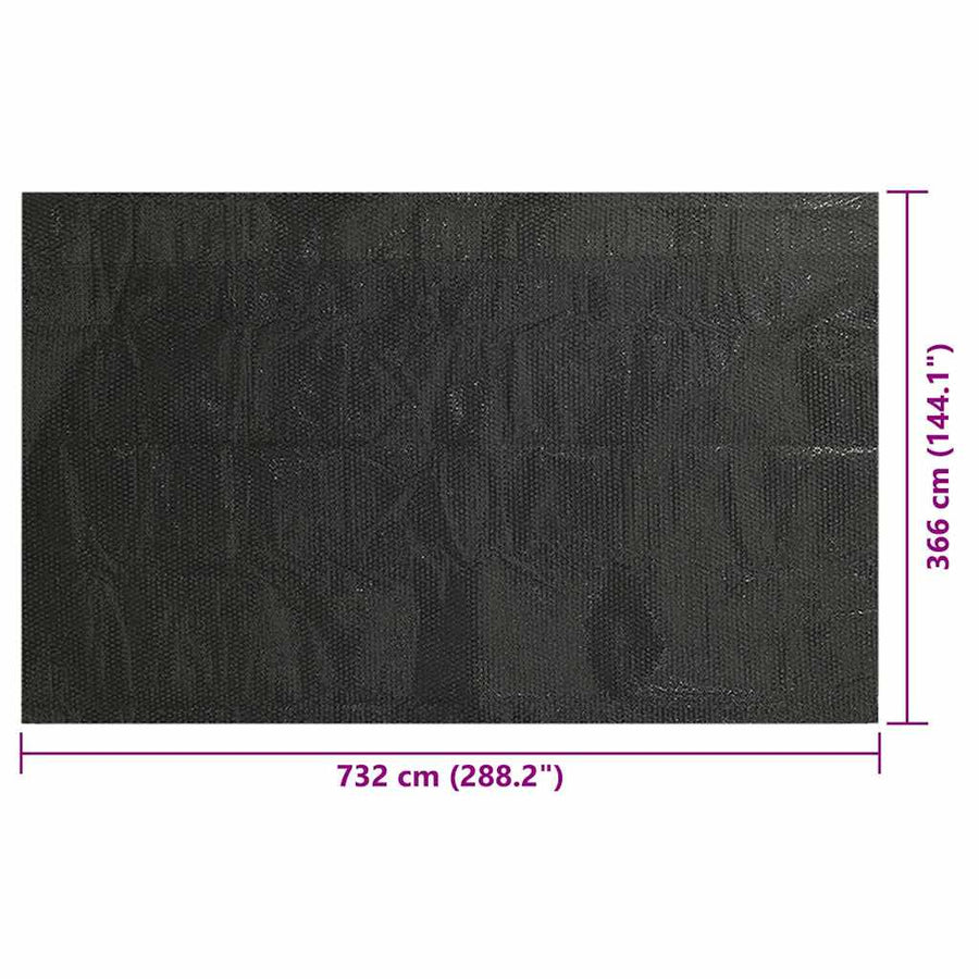 Zwembadhoes Pe 732 x 366 cm Zwart