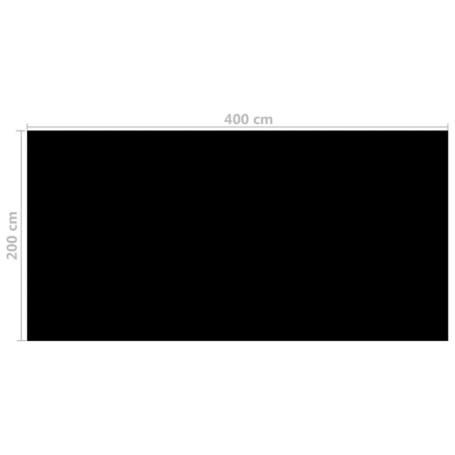 Zwembadhoes Pe 400 x 200 cm Zwart