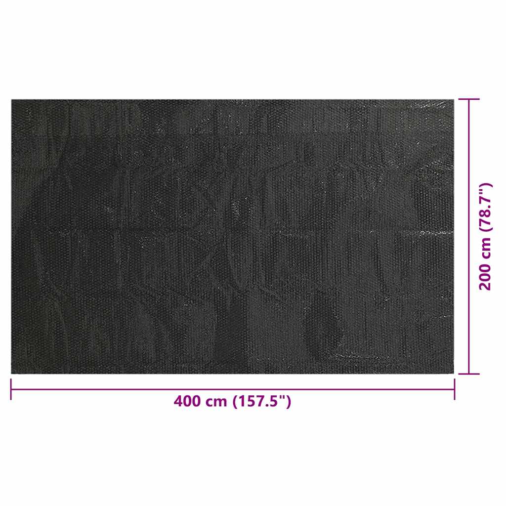 Zwembadhoes Pe 400 x 200 cm Zwart