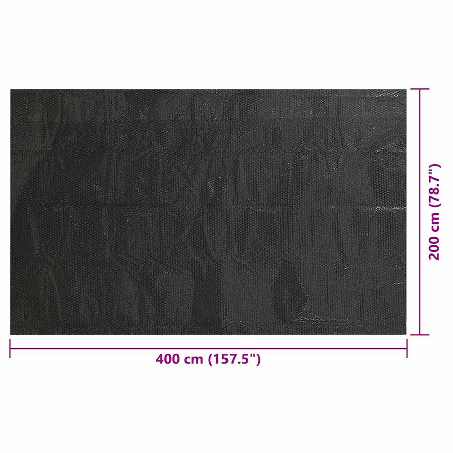 Zwembadhoes Pe 400 x 200 cm Zwart