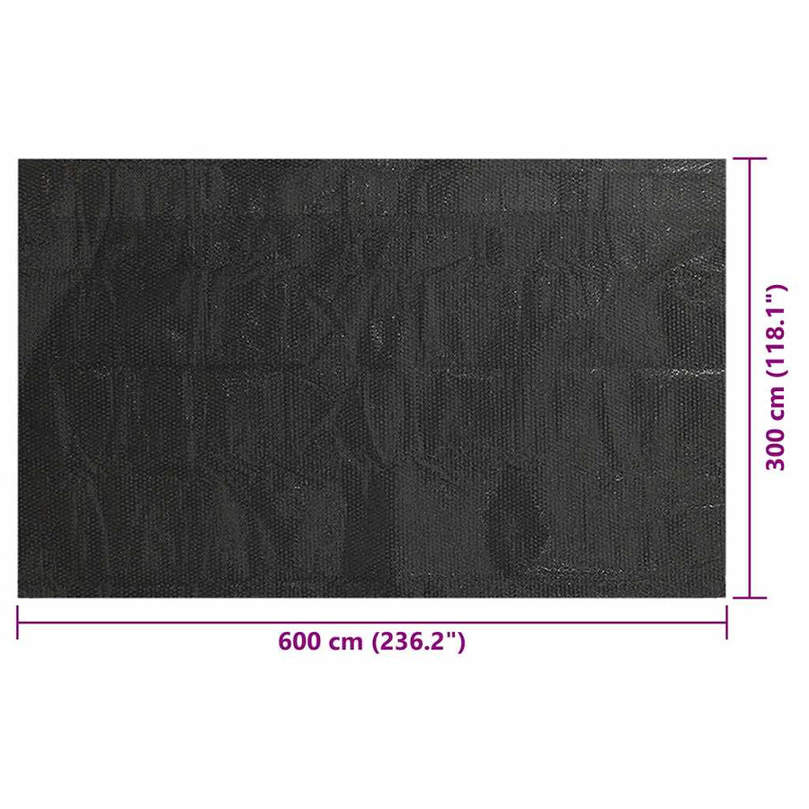 Zwembadhoes Pe 600 x 300 cm Zwart