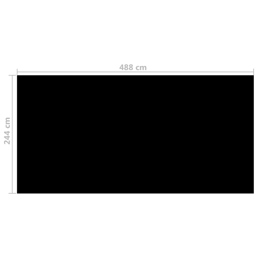 Zwembadhoes 488x244 cm PE zwart 488 x 244 cm Zwart