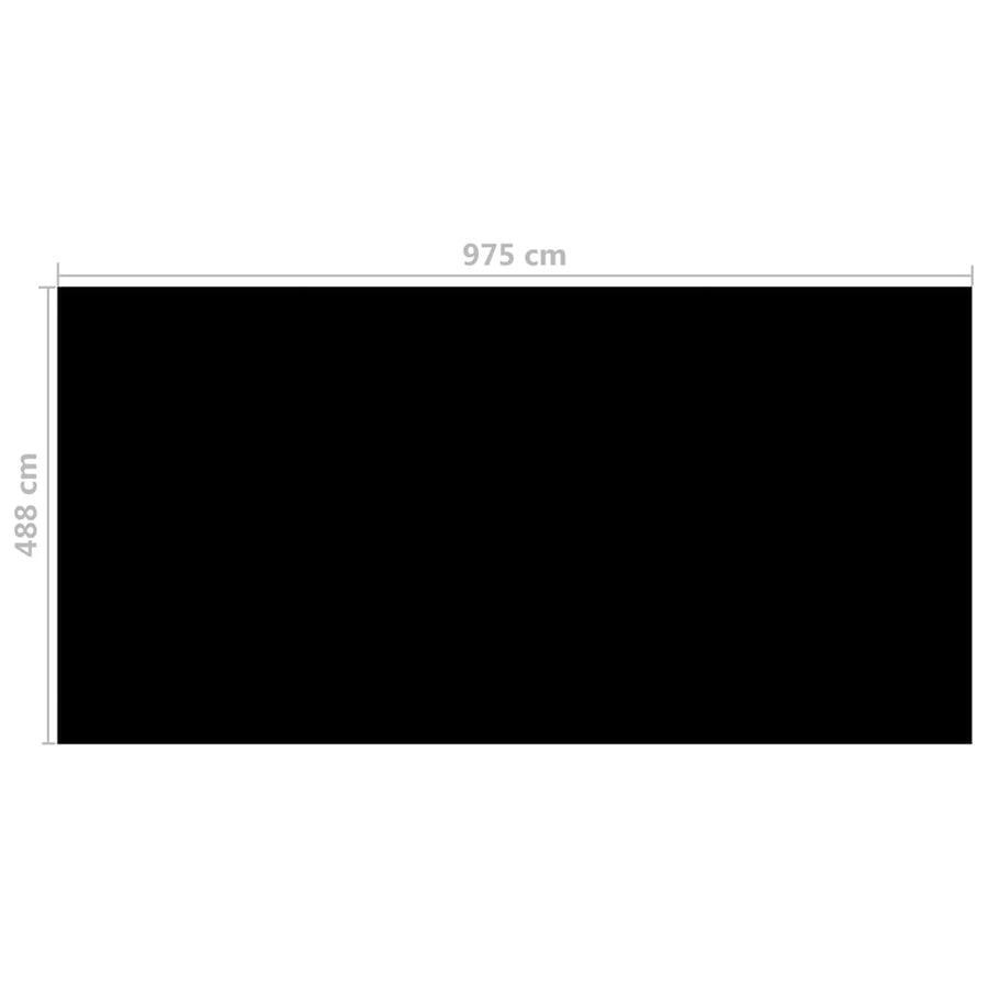 Zwembadhoes Pe 975 x 488 cm Zwart