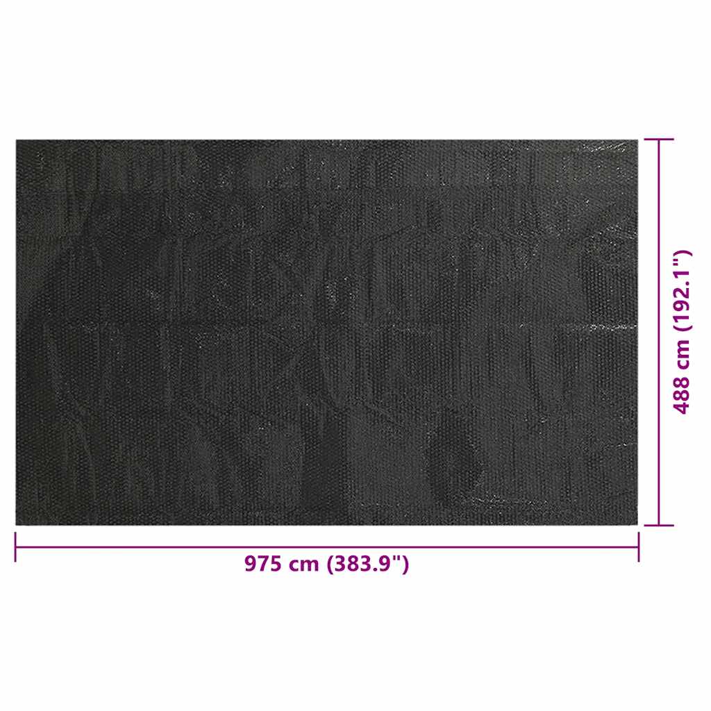 Zwembadhoes Pe 975 x 488 cm Zwart