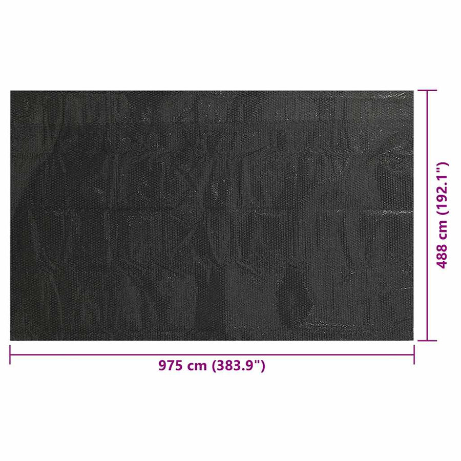 Zwembadhoes Pe 975 x 488 cm Zwart