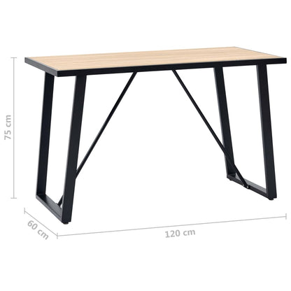 Eettafel Mdf Eikenkleurig 120 x 60 x 75 cm