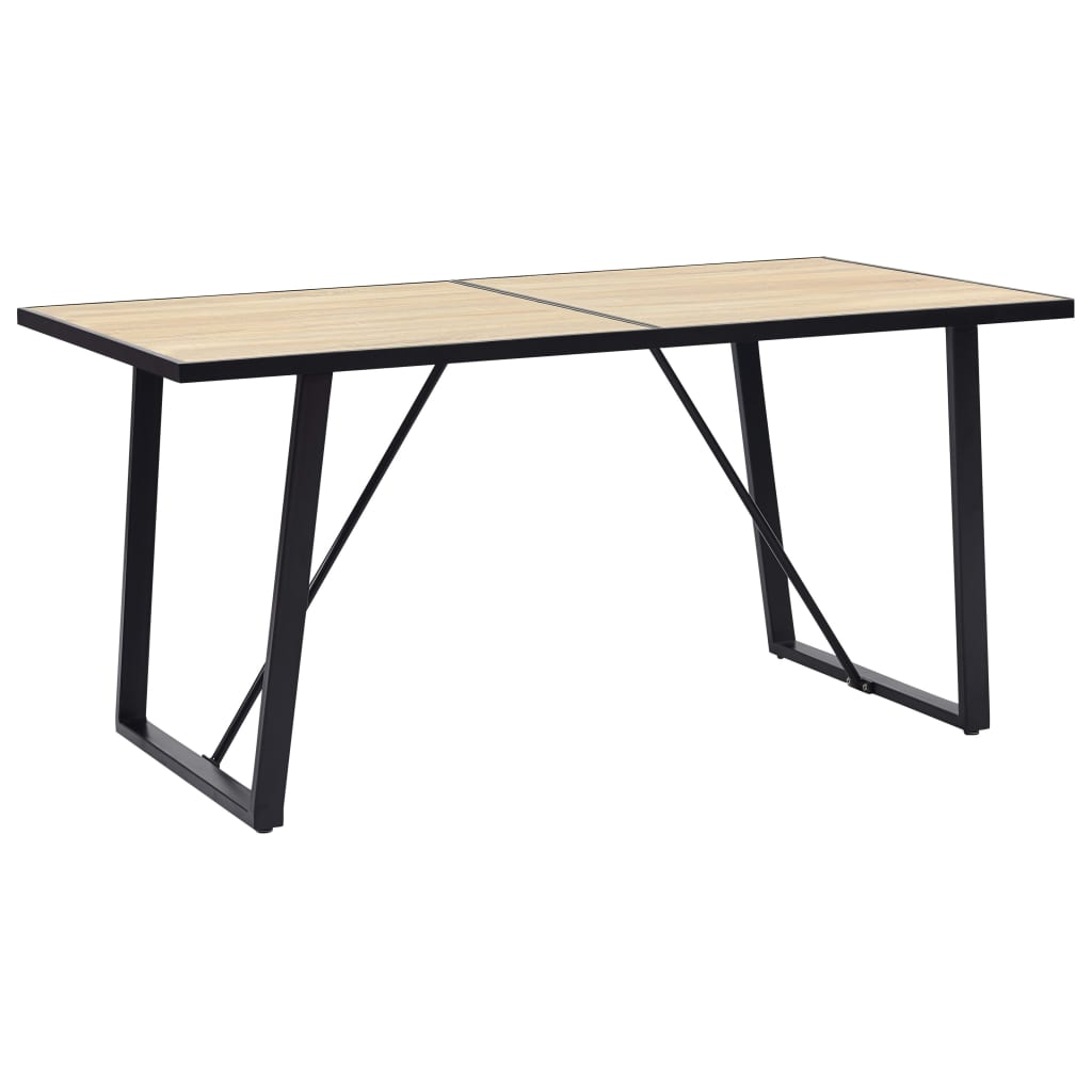Eettafel 160x80x75 cm MDF eikenkleurig