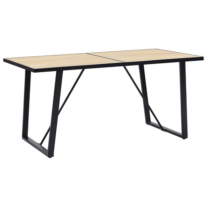 Eettafel 160x80x75 cm MDF eikenkleurig