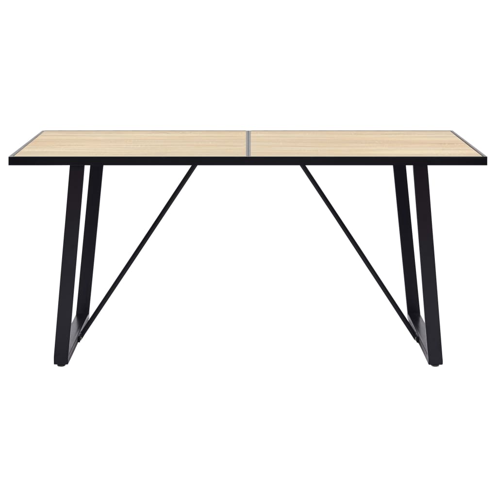 Eettafel 160x80x75 cm MDF eikenkleurig