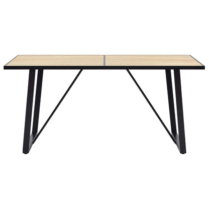Eettafel 160x80x75 cm MDF eikenkleurig