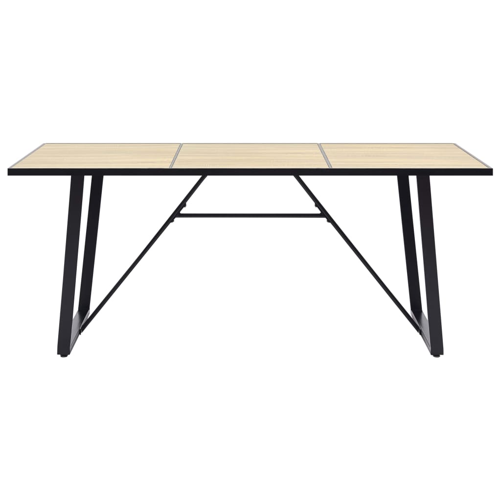 Eettafel 200x100x75 cm MDF eikenkleurig