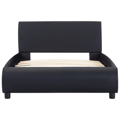 Bedframe Met Led Kunstleer Zwart 90X200 Cm 90 x 200 cm