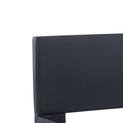 Bedframe Met Led Kunstleer Zwart 90X200 Cm 90 x 200 cm