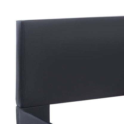 Bedframe Met Led Kunstleer 180 x 200 cm Zwart
