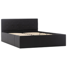 Bedframe Met Opslag Hydraulisch Kunstleer 120 x 200 cm Zwart