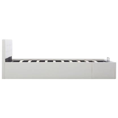 Bedframe Hydraulisch Kunstleer 140 x 200 cm Wit