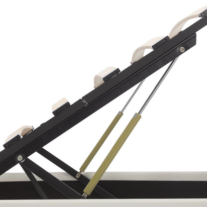 Bedframe Met Opslag Hydraulisch Led Kunstleer Wit 180X200 Cm 180 x 200 cm