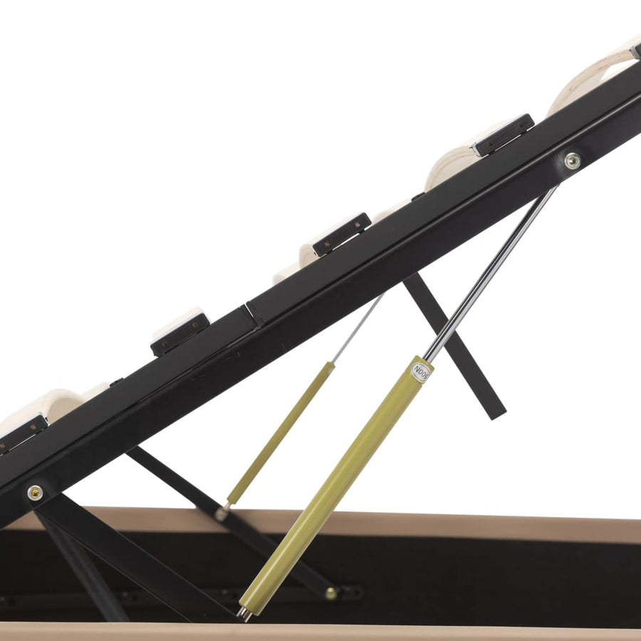 Bedframe Met Opslag En Led Kunstleer 180 x 200 cm Cappuccino
