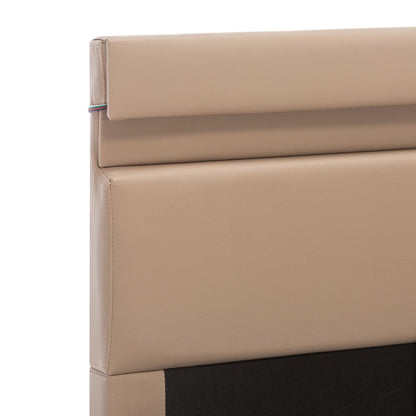 Bedframe Met Opslag En Led Kunstleer 180 x 200 cm Cappuccino