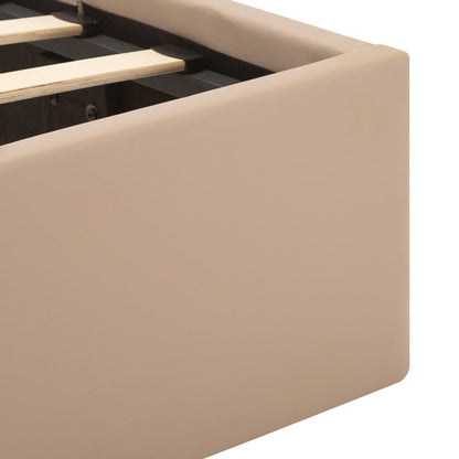 Bedframe Met Opslag En Led Kunstleer 180 x 200 cm Cappuccino