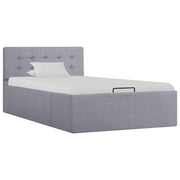 Bedframe 90x200 cm lichtgrijs met opbergruimte