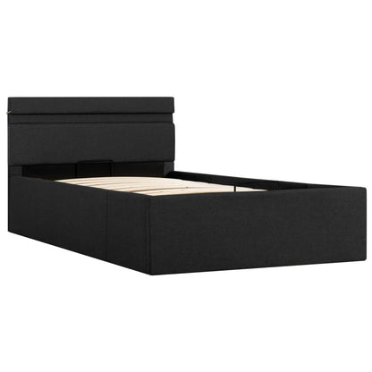 Bedframe Met Opslag En Led Stof Donkergrijs 90X200 Cm 90 x 200 cm