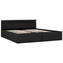 Bedframe Met Opbergruimte En Led Stof Donkergrijs 160X200 Cm 160 x 200 cm