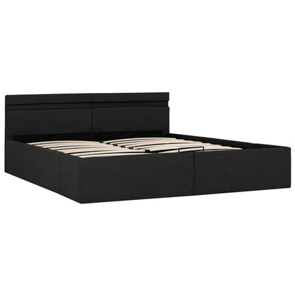 Bedframe Met Opbergruimte En Led Stof Donkergrijs 180X200 Cm 180 x 200 cm