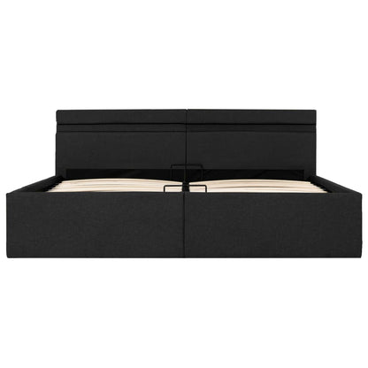 Bedframe Met Opbergruimte En Led Stof Donkergrijs 180X200 Cm 180 x 200 cm