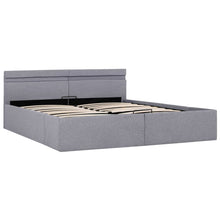 Bedframe Met Opbergruimte En Led Stof Lichtgrijs 160X200 Cm 160 x 200 cm