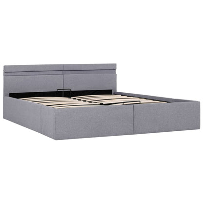 Bedframe Met Opbergruimte En Led Stof Lichtgrijs 180X200 Cm 180 x 200 cm