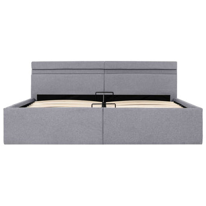 Bedframe Met Opbergruimte En Led Stof Lichtgrijs 180X200 Cm 180 x 200 cm
