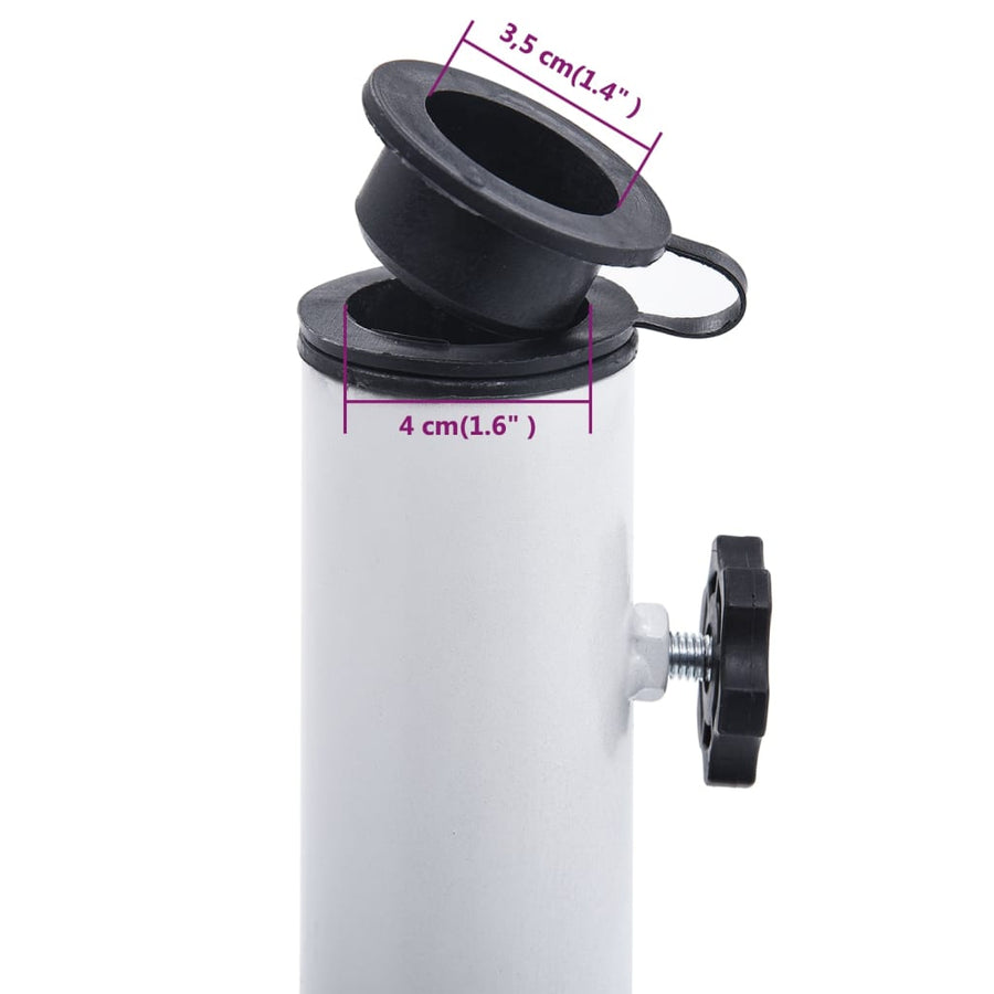 Parasolvoet 12 Kg 48 Cm Gietijzer 48 x 48 x 33 cm Wit