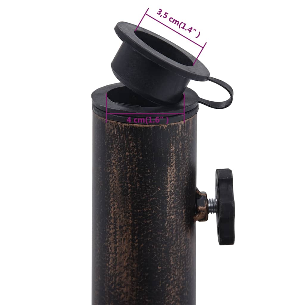 Parasolvoet 12 Kg 48 Cm Gietijzer Kleurig 48 x 48 x 33 cm Brons