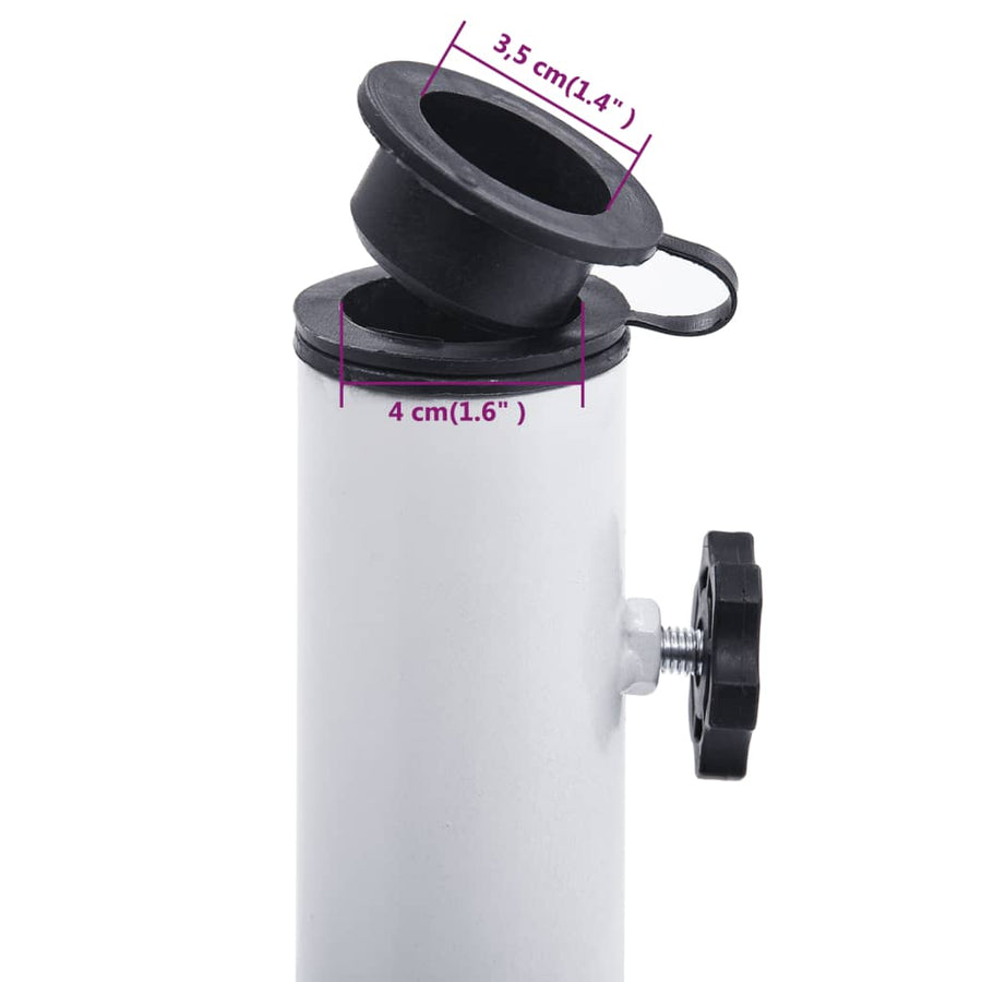 Parasolvoet 9 Kg 40 Cm Gietijzer 40 x 40 x 32 cm Wit