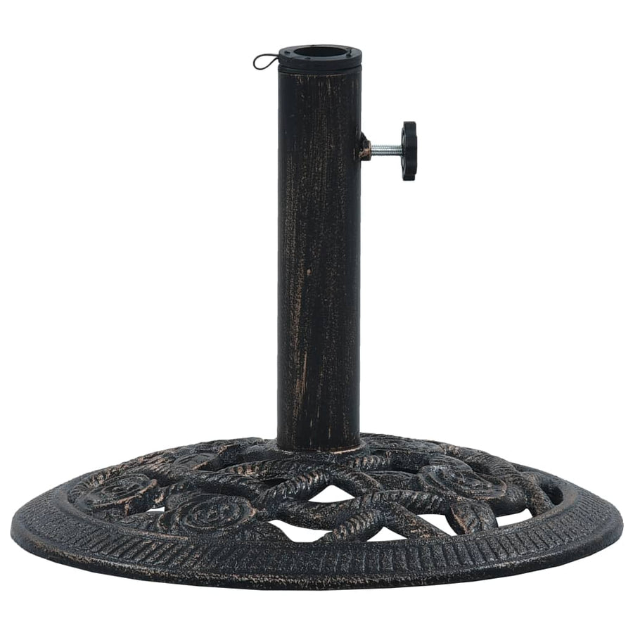 Parasolvoet 9 Kg 40 Cm Gietijzer Zwart En Kleurig 40 x 40 x 32 cm Brons