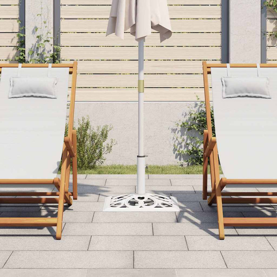Parasolvoet 12 Kg 49 Cm Gietijzer 49 x 49 x 33 cm Wit