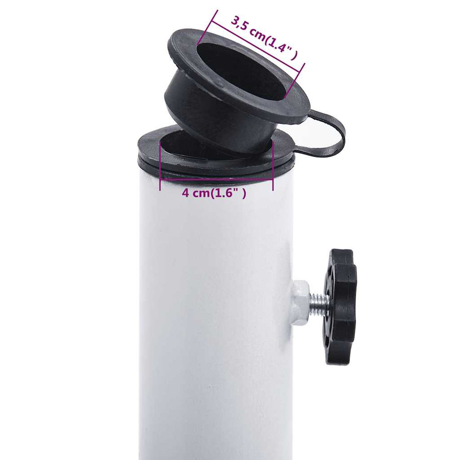 Parasolvoet 12 Kg 49 Cm Gietijzer 49 x 49 x 33 cm Wit