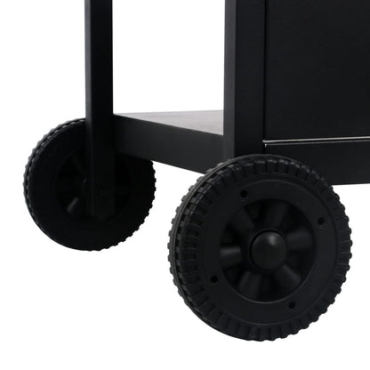 Gasbarbecue Met 3-Laags Zijtafel Zwart