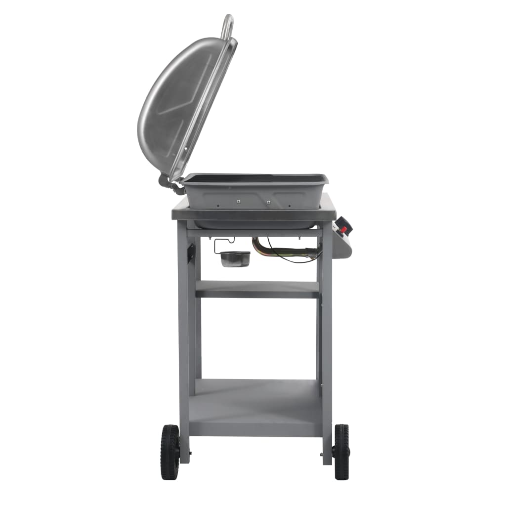 Gasbarbecue Met 3-Laags Zijtafel Zwart En Kleurig Zilver