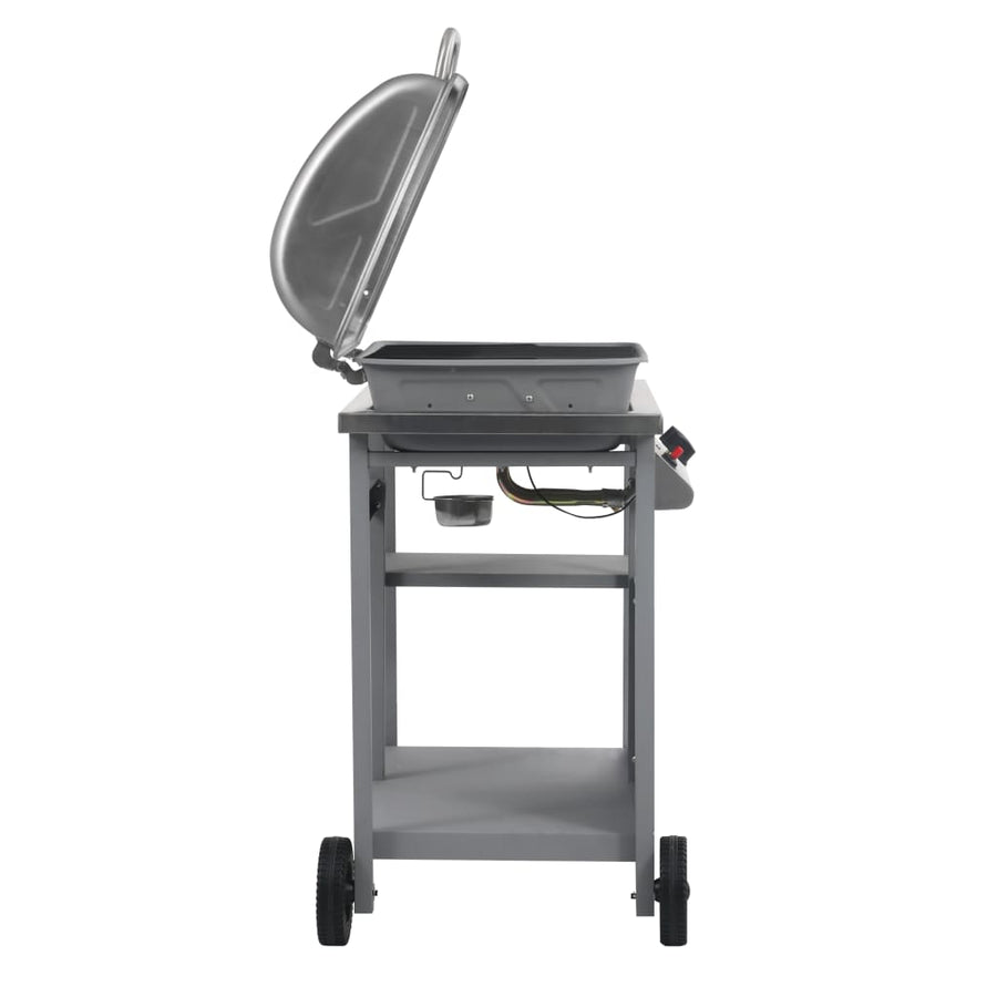 Gasbarbecue Met 3-Laags Zijtafel Zwart En Kleurig Zilver