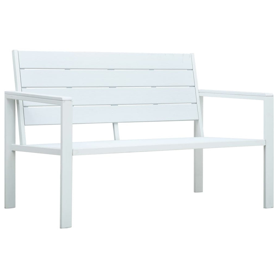 Tuinbank Hout-Look 0 Cm Hdpe Wit