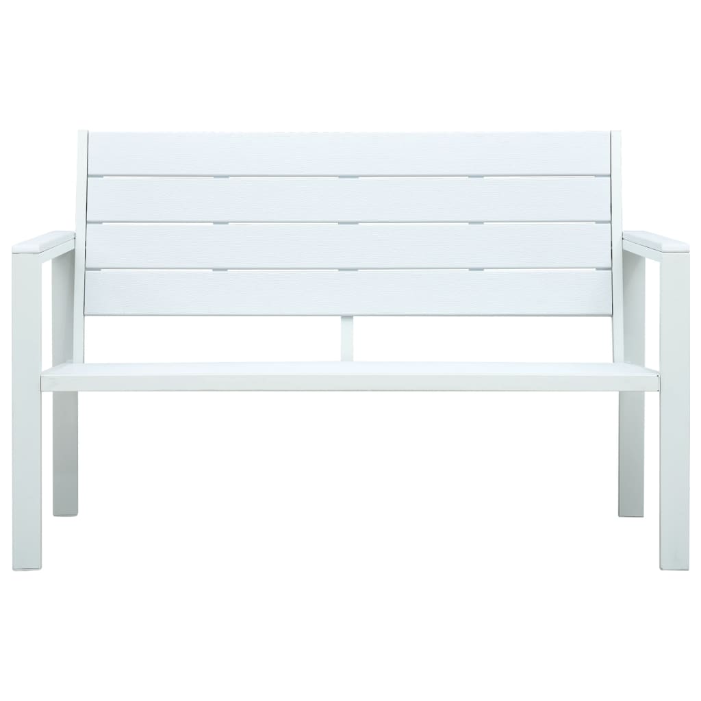 Tuinbank Hout-Look 0 Cm Hdpe Wit